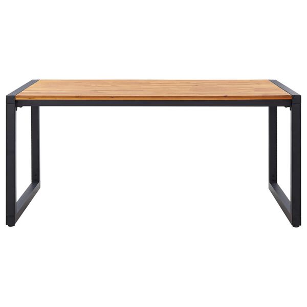 vidaXL 5 r&eacute;szes fekete kerti &eacute;tkezőgarnit&uacute;ra