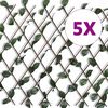 vidaXL 5 darab r&aacute;csos fűzfa ker&iacute;t&eacute;s műlev&eacute;llel 180 x 90 cm