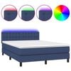 vidaXL k&eacute;k sz&ouml;vet rug&oacute;s &eacute;s LED-es &aacute;gy matraccal 140x190 cm