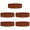 vidaXL &Uuml;ltető gyűrű 5 pcs Barna 80 x 80 x 20 cm Időj&aacute;r&aacute;s&aacute;ll&oacute; ac&eacute;l