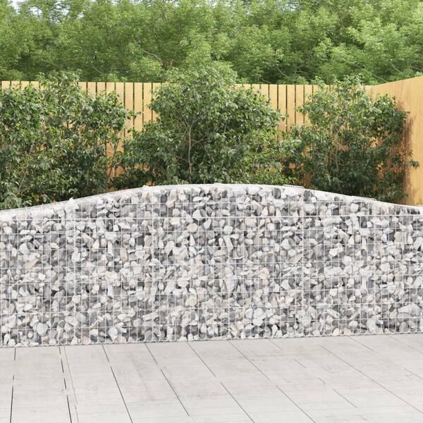 vidaXL 6 db &iacute;ves horganyzott vas gabion kos&aacute;r 400x50x80/100 cm
