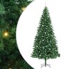 vidaXL Mű kar&aacute;csonyfa 300 LED-del Z&ouml;ld 300 cm PVC &eacute;s F&eacute;m &eacute;s Műanyag