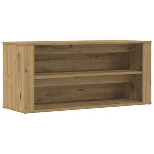 vidaXL k&eacute;zműves t&ouml;lgy sz&iacute;nű szerelt fa cipőt&aacute;rol&oacute; pad 100 x 35 x 45 cm