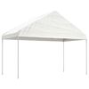 vidaXL feh&eacute;r polietil&eacute;n pavilon tetővel 4,08 x 2,23 x 3,22 m