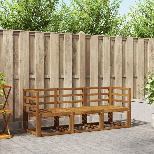 vidaXL K&uuml;lt&eacute;ri kanap&eacute; szett 3 pcs Term&eacute;szetes &eacute;s Vil&aacute;gossz&uuml;rke