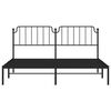 vidaXL fekete f&eacute;m &aacute;gykeret fejt&aacute;ml&aacute;val 180 x 200 cm
