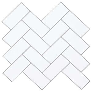 vidaXL Halv&aacute;ny Csempe 20 db Feh&eacute;r sz&uuml;rke 30 x 30 cm Poliuret&aacute;n &eacute;s PET