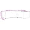 vidaXL L-alakú kerti bútorhuzat 18 fűzőlyukkal 285 x 220 x 80 cm