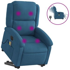 vidaXL elektromos fel&aacute;ll&aacute;st seg&iacute;tő k&eacute;k b&aacute;rsony d&ouml;nthető massz&aacute;zsfotel