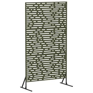 vidaXL Mag&aacute;nszf&eacute;ra K&eacute;pernyő 100 x 50 x 180 cm Ac&eacute;l Olajz&ouml;ld