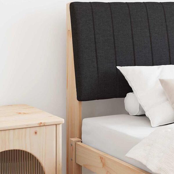 vidaXL K&aacute;rpitozott fejt&aacute;mla Fekete 100 cm T&ouml;m&ouml;r fenyőfa