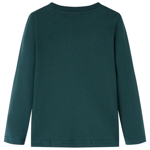 Sötétzöld hosszú ujjú gyerekpóló 92