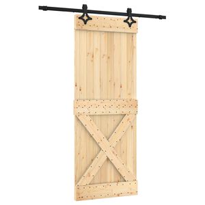 vidaXL Cs&uacute;sz&oacute; ajt&oacute; 80 x 210 cm Szil&aacute;rd Fenyőfa (Nem Kezelt)