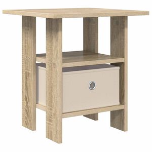 vidaXL &Eacute;jjeli asztal fi&oacute;kkal Sonoma t&ouml;lgy 41 x 40 x 45 cm Faanyag