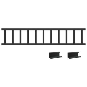 vidaXL Tető havaz&aacute;sv&eacute;dő Fekete 100 x 2,5 x 20 cm Ac&eacute;l