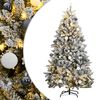vidaXL csukl&oacute;p&aacute;ntos műkar&aacute;csonyfa 300 LED-del &eacute;s g&ouml;mb&ouml;kkel 180 cm