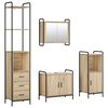 vidaXL F&uuml;rdőszobai Szekr&eacute;ny Szett 4 db Sonoma T&ouml;lgy 40 x 36 x 200,5 cm