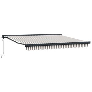 vidaXL Beh&uacute;zhat&oacute; napellenző Vil&aacute;gossz&uuml;rke &eacute;s feh&eacute;r 400 &times; 300 cm