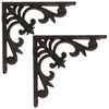 vidaXL Fali polctart&oacute;k 2 db Antik Barna 21.5 x 21.5 x 3.5 cm Ac&eacute;l