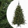 vidaXL Műkar&aacute;csonyfa g&ouml;mbbel 120 cm 150 LED Meleg feh&eacute;r PVC &eacute;s f&eacute;m