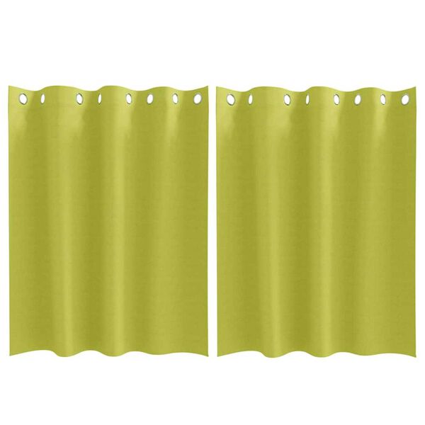 vidaXL Fekete F&uuml;gg&ouml;ny Gyűrűkkel 2 pcs Z&ouml;ld 140 x 140 cm Poli&eacute;szter