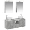 vidaXL F&uuml;rdőszobai Szekr&eacute;ny Szett 5 pcs Betonsz&uuml;rke 50 x 14,5 x 70 cm
