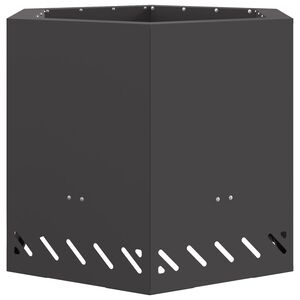 vidaXL Füstmentes Tűzhely Fekete 58 x 58 x 51 cm Acél