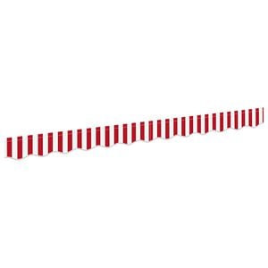 vidaXL Napellenző d&iacute;sz&eacute;l csere Piros &eacute;s Feh&eacute;r 230 x 20 cm Poli&eacute;szter