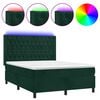 vidaXL s&ouml;t&eacute;tz&ouml;ld b&aacute;rsony rug&oacute;s &eacute;s LED-es &aacute;gy matraccal 140x190 cm