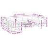 vidaXL 10 r&eacute;szes impregn&aacute;lt fenyőfa kerti kanap&eacute;szett p&aacute;rn&aacute;kkal