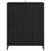 vidaXL Cipőszekr&eacute;ny t&aacute;rol&oacute;val Fekete t&ouml;lgy 79 x 36 x 100 cm Faanyag