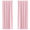 vidaXL Fekete F&uuml;gg&ouml;ny Gyűrűkkel 2 pcs Babar&oacute;zsasz&iacute;n 225 x 140 cm