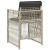 vidaXL 4 db világosszürke polyrattan kerti szék párnával