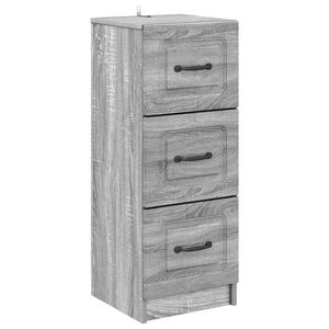 vidaXL Fi&oacute;kos szekr&eacute;ny Sz&uuml;rke Sonoma 33 x 34,5 x 87 cm Szerelt Fa