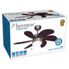 Bestron DC30BC kr&oacute;msz&iacute;nű mennyezeti ventil&aacute;tor l&aacute;mp&aacute;val 75 cm 50 W