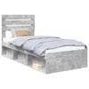 vidaXL &Aacute;gykeret fejt&aacute;ml&aacute;val Beton 90 x 200 cm T&ouml;m&ouml;r fenyőfa