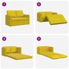vidaXL 2 az 1-ben s&aacute;rga b&aacute;rsony padl&oacute;kanap&eacute;&aacute;gy 122 x 204 x 55 cm