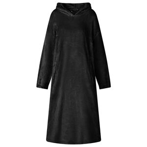 vidaXL Takar&oacute; pul&oacute;ver Fekete m Flanell