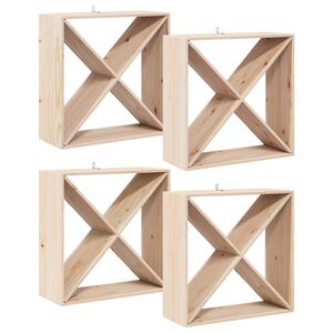 vidaXL Bor&aacute;gas 4 db Term&eacute;szetes 62 x 25 x 62 cm T&ouml;m&ouml;r fenyőfa