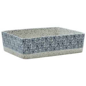 vidaXL sz&uuml;rke &eacute;s k&eacute;k ker&aacute;mia n&eacute;gysz&ouml;gletes asztali mosd&oacute; 46x35,5x13 cm