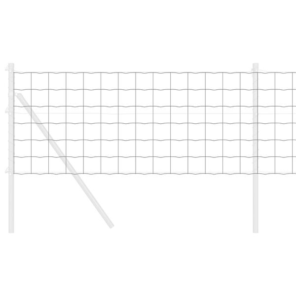 vidaXL Európai Kerítés Szürke 0,4 x 25 m PVC-bevonatú vas