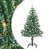 vidaXL Mű kar&aacute;csonyi fa h&oacute;val bor&iacute;tva LED f&eacute;nyekkel 150 LED-del 150 cm