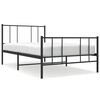 vidaXL fekete f&eacute;m &aacute;gykeret fej- &eacute;s l&aacute;bt&aacute;ml&aacute;val 107 x 203 cm