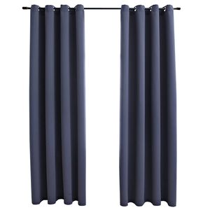 vidaXL 2 db antracitsz&uuml;rke s&ouml;t&eacute;t&iacute;tőf&uuml;gg&ouml;ny f&eacute;mgyűrűkkel 140 x 175 cm