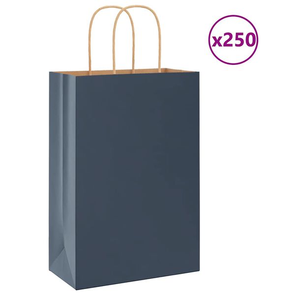 vidaXL 250 db k&eacute;k pap&iacute;rzacsk&oacute;k foganty&uacute;kkal 21x11x31 cm
