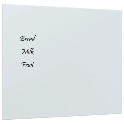 vidaXL fehér falra szerelhető edzett üveg mágnestábla 60 x 50 cm