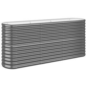 vidaXL antracitsz&uuml;rke horganyzott ac&eacute;l kerti magas&aacute;gy&aacute;s 152x40x68 cm