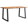 vidaXL t&ouml;m&ouml;r ak&aacute;cfa &eacute;tkezőasztal term&eacute;szetes &eacute;llel 160 x 80 x 75 cm