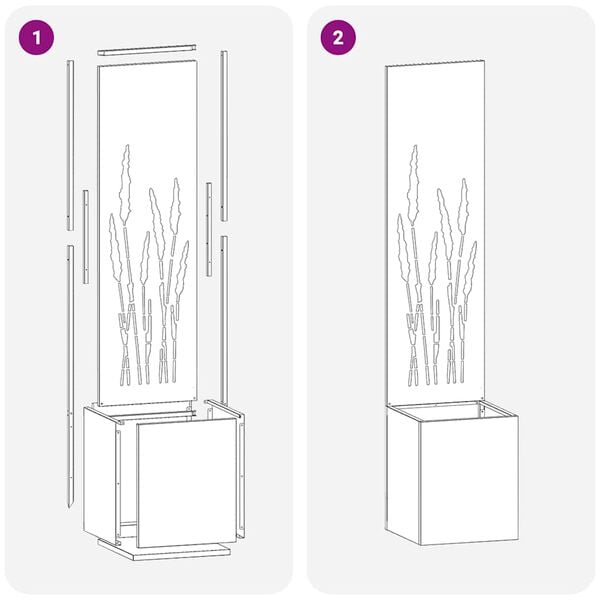 vidaXL Kertv&eacute;dő v&aacute;szon Rozsd&aacute;s 32 x 140 cm Időj&aacute;r&aacute;s&aacute;ll&oacute; ac&eacute;l