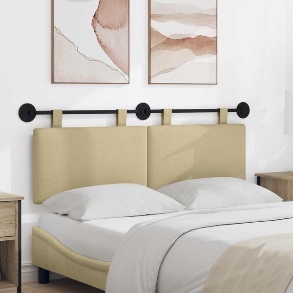 vidaXL Fali Fejt&aacute;mla Egysz&iacute;nű Vil&aacute;gos Z&ouml;ld Sz&uuml;rke 150 x 55 x 5 cm